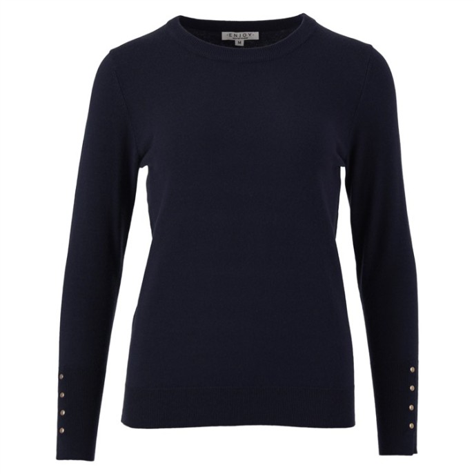 Enjoy Pullover Knoopjes 890602 Marine Enjoy Pullover Knoopjes 890602 Marine